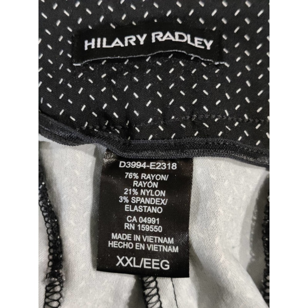 Hilary Radley Black/White Women's Pull-on Shorts Size XXL #1340 - Picture 5 of 5